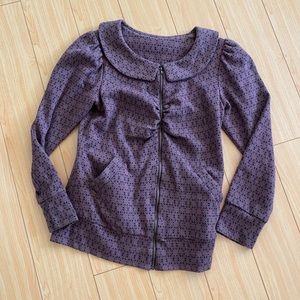 Anthro Rebe vintage Aztec boho purple jacket XS